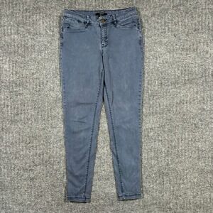 Forever 21 Womens Skinny Jeans Size 27‎ Blue Denim Ankle Zip Stretch Low Rise